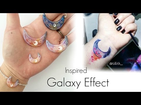 DIY Sailor Moon Inspired Galaxy Moon Crest Charms [Polymer Clay] ft. tillith_