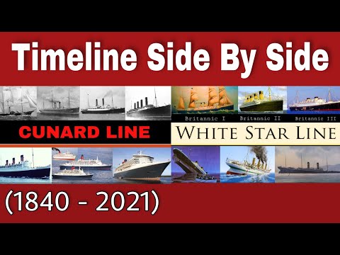 〽️White Star Line VS Cunard Line (SIDE BY SIDE) Evolution Of Ships