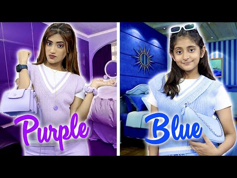 PURPLE vs BLUE CHALLENGE  💜💙 | Using Only *PURPLE* Things for 24 Hours Challenge!  @MyMissAnand