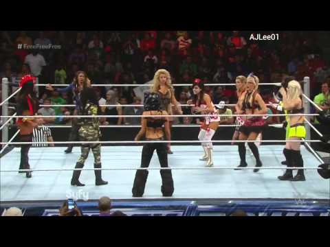 WWE Smackdown Halloween Diva Battle Royal October 31,2014