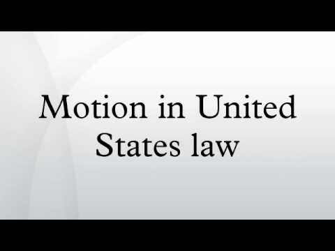 Motion in United States law