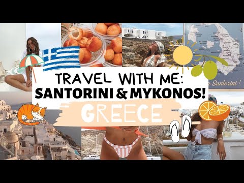 TRAVEL WITH ME: SANTORINI & MYKONOS, GREECE | Emma Rose