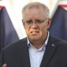 Prime Minister Scott Morrison speaking to the media during his visit to Al Minhad in the UAE to meet Australian troops.