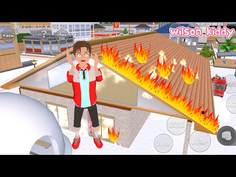 Yuta Mio Main Api Rumah Sakura Kebakaran 🔥😱 | Sakura Simulator | Game Wilson Kiddy