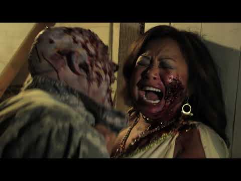 Cyn Dulay gets attacked by zombie (movie clip). Halloween party gone wrong. Behind the scenes.