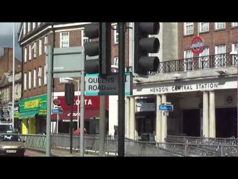 360 degree view standing at Hendon Central Station, London; 19th Sept 2012