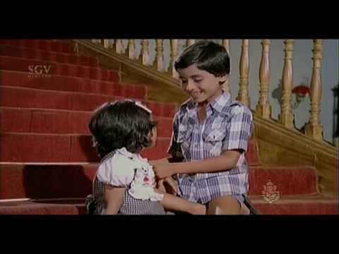 Childhood Memories Scene || Nee Nanna Gellalare Kannada Movie || Dr Rajkumar || Uma Shivakumar