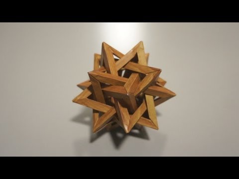 "Wooden" Five Intersecting Tetrahedra (Thomas Hull) - Not a tutorial