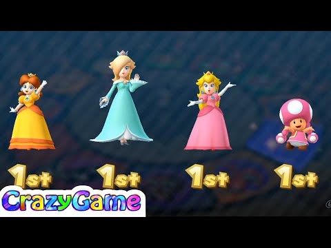 Mario Party 10 Coin Challenge - Peach vs Rosalina vs Daisy vs Toadette Gameplay (2 Player)