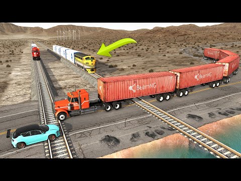 Cars vs Train Tracks 2 - BeamNG Drive - 🔥 ULTIMATE Edition Compilation