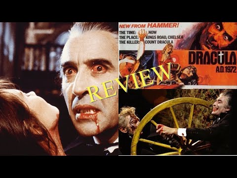 DRACULA AD 1972 - MOVIE REVIEW. Stars Christopher Lee and Peter Cushing.