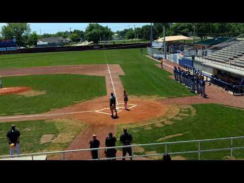 Camryn national anthem at sodbusters game