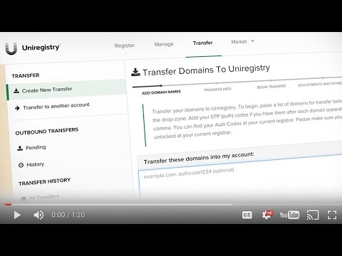 How To Bulk Transfer Domain Names Away from GoDaddy to Uniregistry