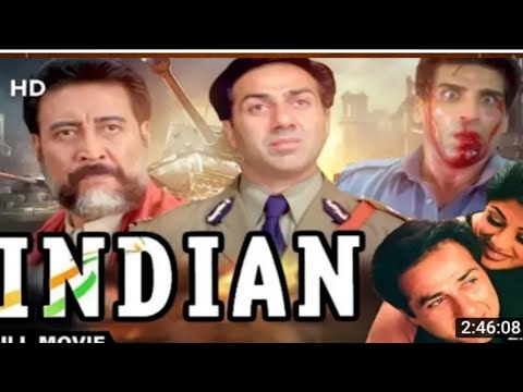 INDIAN - -   इंडियन - -  SUNNY DEOL   RAJ BABBAR   SHILPA SHETTY  - -  HINDI MOVIE dainy 1990