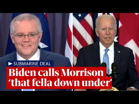 Joe Biden calls Australian prime minister Scott Morrison ‘that fella down under’