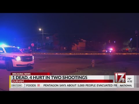 5 shot, 1 killed in separate Durham shootings Wednesday night