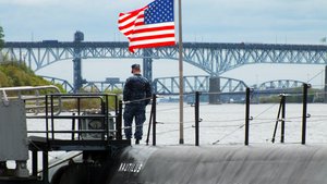 Submarine Force Library and Museum, Thames River, Groton, Connecticut, USA. Home of the first nuclear submarine in the world, USS Nautilus (SSN-571)