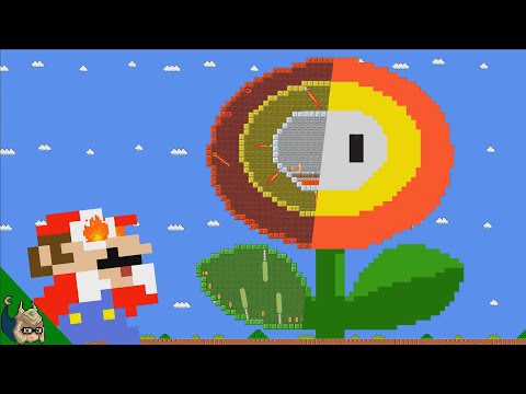 🔥Mario vs the GIANT Fire Flower MAZE (Mario Cartoon Animation)