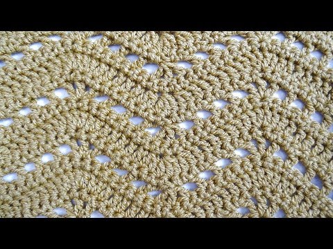 Lacy Ripple Crochet Stitch  - Right Handed Crochet Tutorial