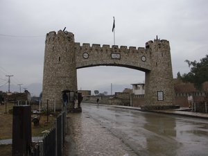 Khyber gateway pass, an entry point to Peshawar, Pakistan