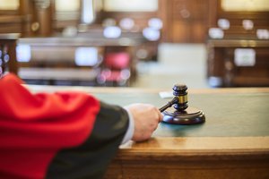 A judge using his gavel