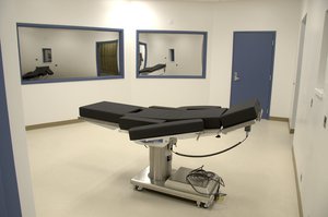 FILE - This Nov. 10, 2016 file photo released by the Nevada Department of Corrections shows the newly completed execution chamber at Ely State Prison in Ely, Nev.