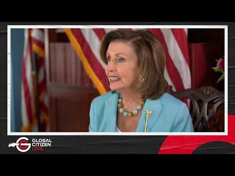 A message from Nancy Pelosi Speaker of the US House of Reps at GLOBAL CITIZEN LIVE