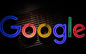 Google logo neon light signage photo