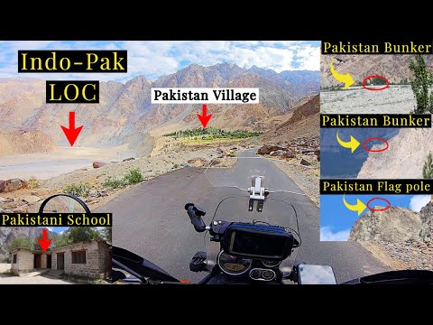 Thang Village India Pakistan LOC Border from Ladakh | Last Village of India | Delhi to Ladakh Ep-13