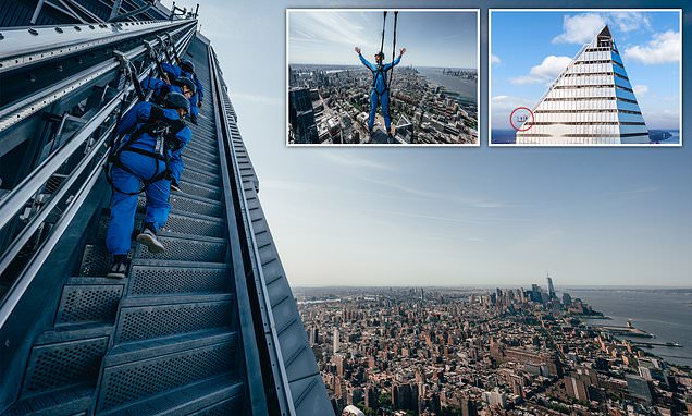 Climb New York's 30 Hudson Yards skyscraper and hang over the edge in a thrilling new