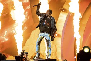 Travis Scott performs at Day 1 of the Astroworld Music Festival at NRG Park on Friday, Nov. 5, 2021, in Houston