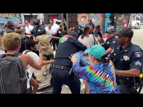 Far Leftist Squatters Clash with NYPD