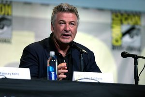 Alec Baldwin speaking at the 2016 San Diego Comic Con International, for "The Boss Baby", at the San Diego Convention Center in San Diego, California