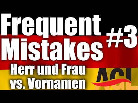 😳Häufige Fehler🙇 #3: Herr und Frau vs. Vornamen #subtitles #learnGerman #Deutschlernen