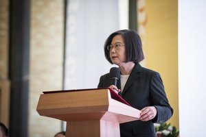 The President Tsai Ing-wen and the Vice President attended the "Memorial Service for Academician Chen Dingxin of Academia Sinica", 15 August 2020