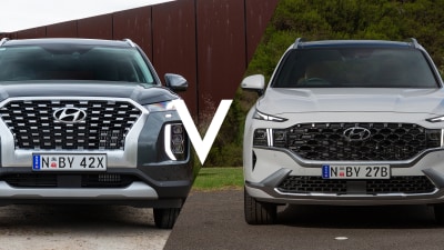 2022 Hyundai Palisade Elite diesel AWD v 2021 Hyundai Santa Fe Highlander 2.2D comparison