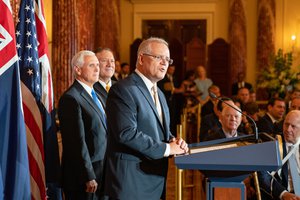 U.S. Secretary of State Mike Pompeo and Vice President Mike Pence host a State Luncheon in honor of Australian Prime Minister Scott Morrison and Mrs. Morrison, at the U.S. Department of State in Washington, D.C., on September 20, 2019.