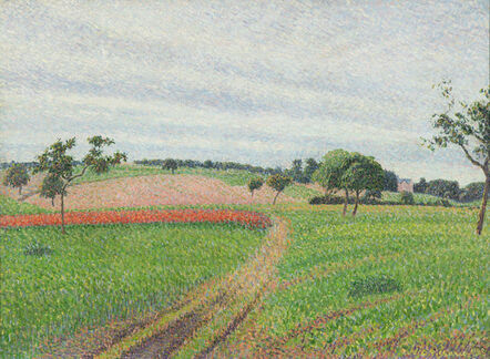 Camille Pissarro, ‘Les Coteaux de Thierceville, temps gris’, 1888