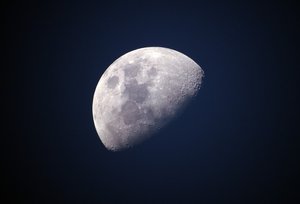 Partial moon photography