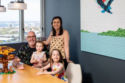 The family of four with a 'house in the sky' in Melbourne's Docklands