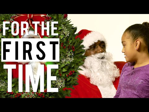 Sitting on Black Santa's Lap 'For the First Time'