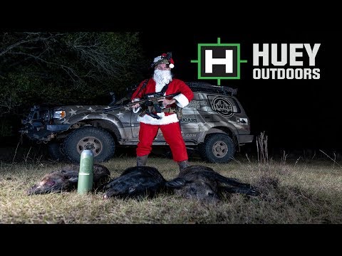 Santa goes Hog hunting in Texas