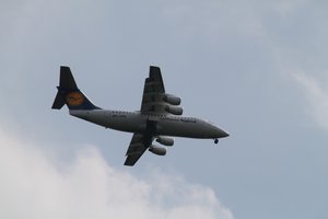 Lufthansa plane at Frankfurt Airport, Germany