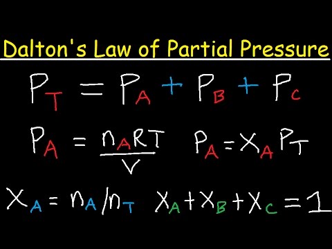 Dalton's Law of Partial Pressure Problems & Examples - Chemistry