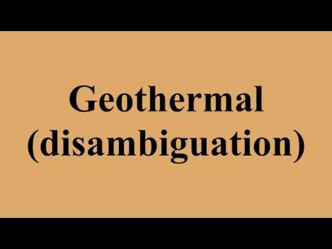 Geothermal (disambiguation)