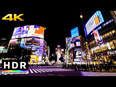 【4K HDR】Night Walk in Tokyo Shibuya (東京散歩) - Fall 2020