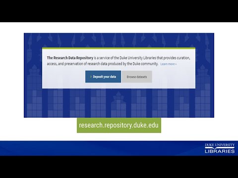 Duke Research Data Repository Overview