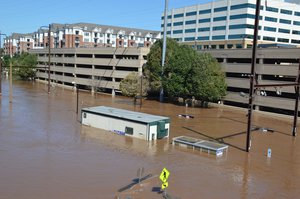 File - Flooding in Conshohocken, Pennsylvania, following the impact of Hurricane Ida, Pennsylvania September 2, 2021 following Hurricane Ida.