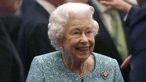 The Queen smiling