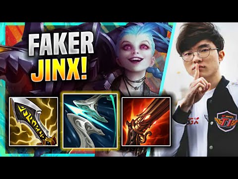 FAKER IS A BEAST WITH JINX! *ACTUALLY NICE ADC!* - T1 Faker Plays Jinx ADC vs Samira!